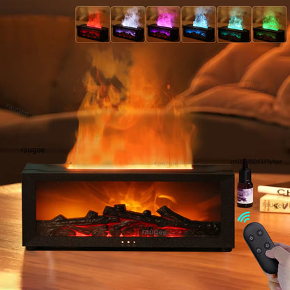 Transform Your Space with the Air Aroma Humidifier - Essential Oils Diffuser with LED Flame Effect and Remote Control