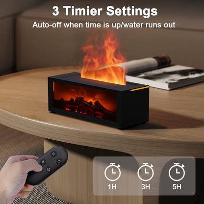 Transform Your Space with the Air Aroma Humidifier - Essential Oils Diffuser with LED Flame Effect and Remote Control