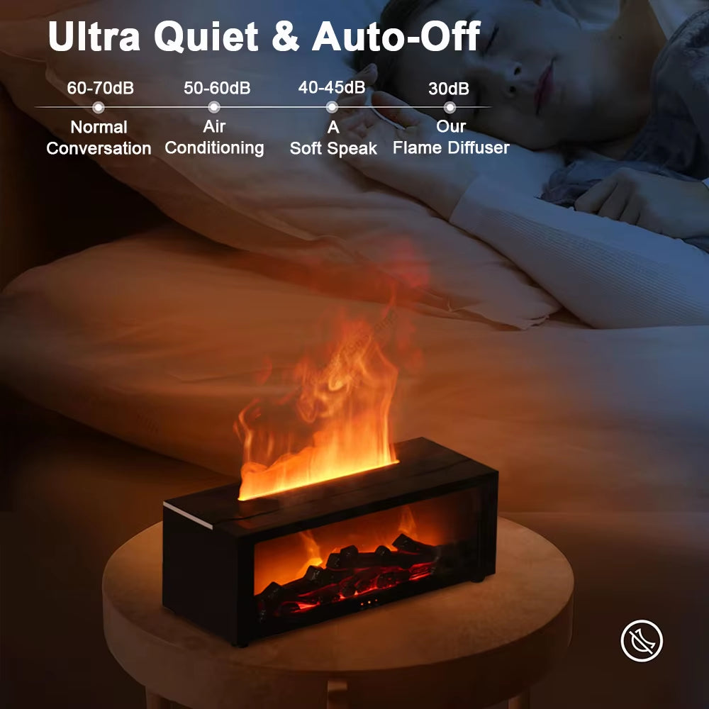 Transform Your Space with the Air Aroma Humidifier - Essential Oils Diffuser with LED Flame Effect and Remote Control